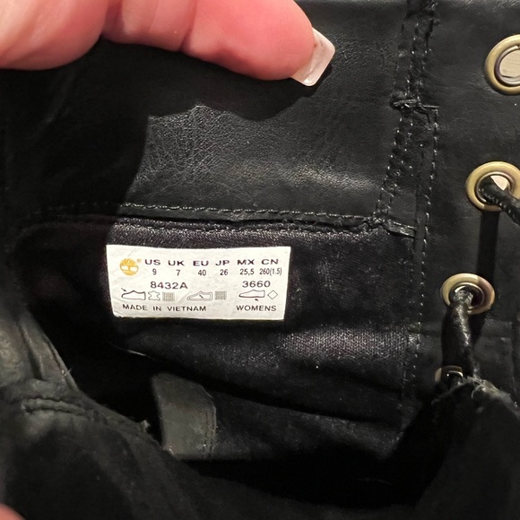 Ladies Black Timberland Heel Boots Size 9 - Picture 5 of 6